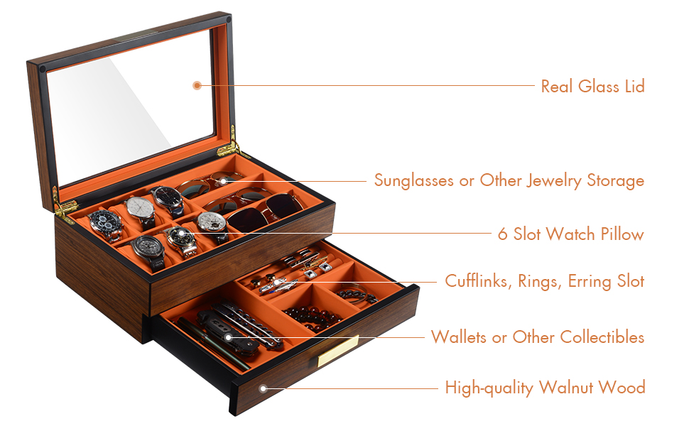 wooden watch gift box for men