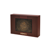 Elegant Dual-Slot MDF Perfume Gift Box with Luxurious Gold Embossed Pattern