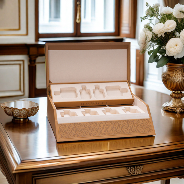 Luxury Marbled Veneer Double Layer PU Leather Perfume Gift Set