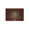 Elegant Dual-Slot MDF Perfume Gift Box with Luxurious Gold Embossed Pattern