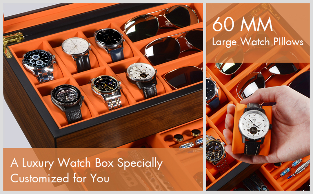 leather watch case details