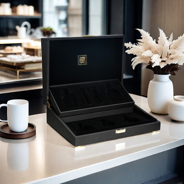 Luxury PU Leather Perfume Gift Case with Double Layer 