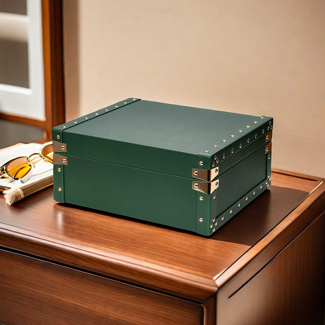 Luxury 8 Slot Genuine Leather Watch Storage Case for Gift