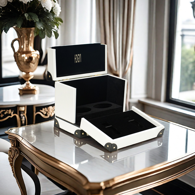 Exquisite Leather Perfume Suitcase Box for Gift